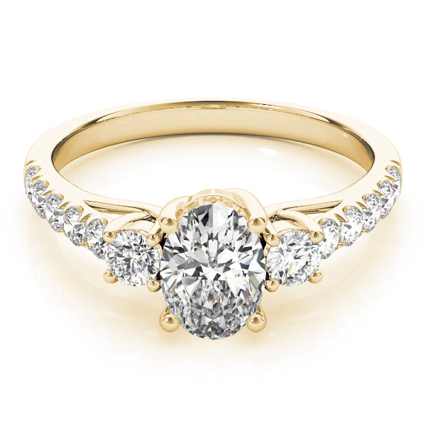 Oval Cut Three-Stone Engagement Ring