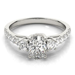 Load image into Gallery viewer, Oval Cut Three-Stone Engagement Ring
