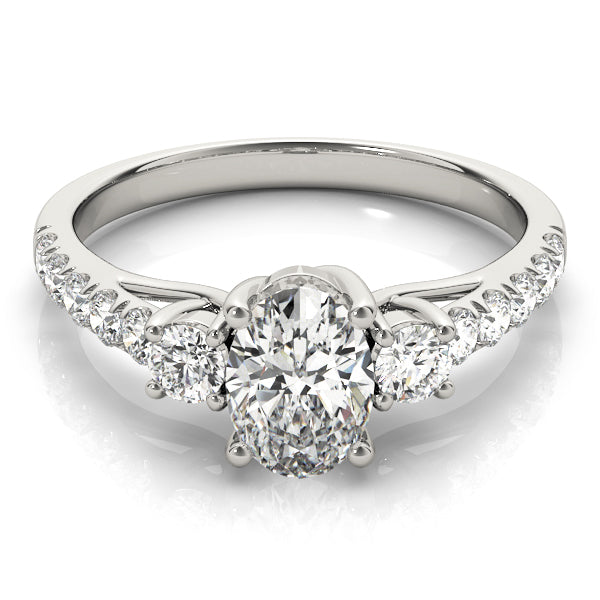 Oval Cut Three-Stone Engagement Ring