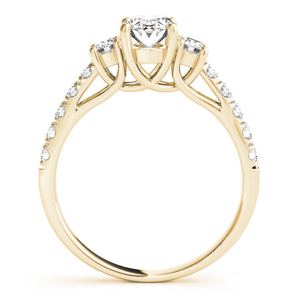 Oval Cut Three-Stone Engagement Ring