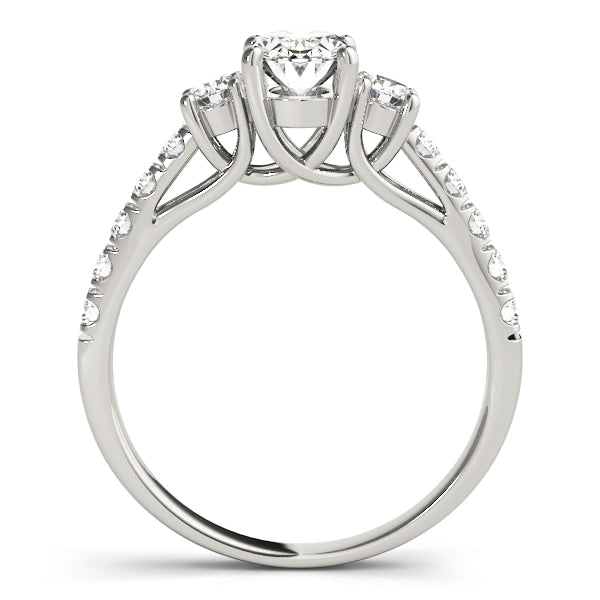 Oval Cut Three-Stone Engagement Ring