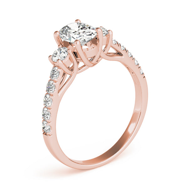 Oval Cut Three-Stone Engagement Ring