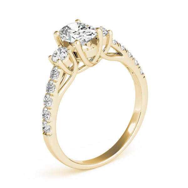 Oval Cut Three-Stone Engagement Ring