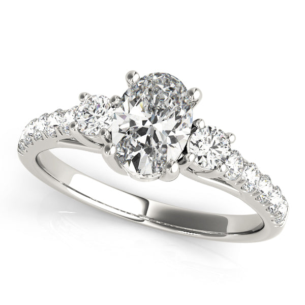 Oval Cut Three-Stone Engagement Ring