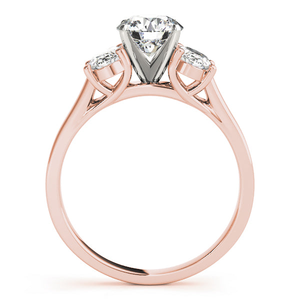 Three-stone Oval Diamond Engagement Ring