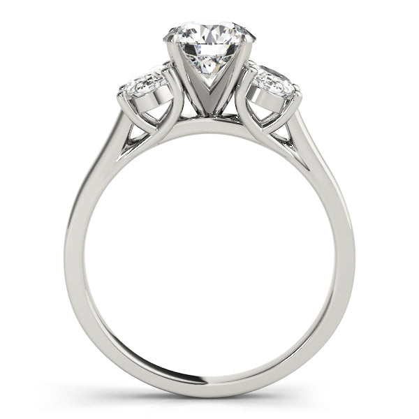 Three-stone Oval Diamond Engagement Ring