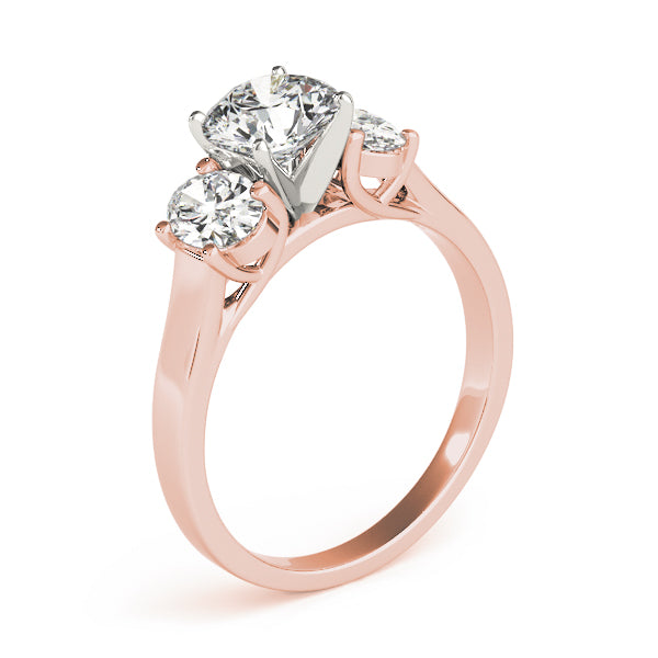 Three-stone Oval Diamond Engagement Ring