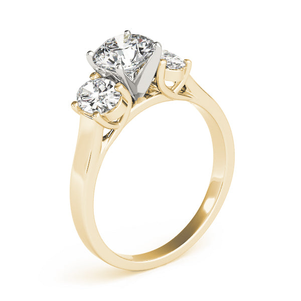 Three-stone Oval Diamond Engagement Ring