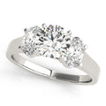 Three-stone Oval Diamond Engagement Ring