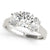 Three-stone Oval Diamond Engagement Ring