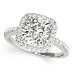 Load image into Gallery viewer, Square Cushion Halo Diamond Engagement Ring
