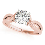 Load image into Gallery viewer, Twist Shank Solitaire Diamond Engagement Ring
