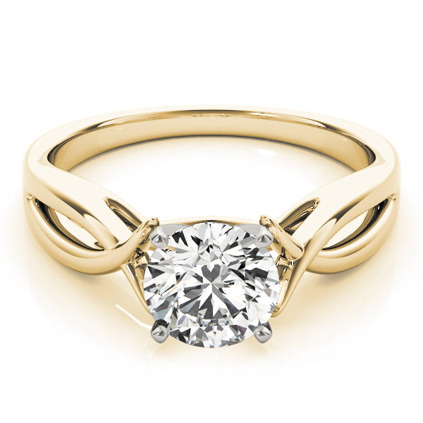 Twist Shank Solitaire Diamond Engagement Ring