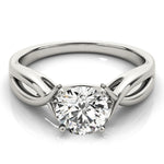 Load image into Gallery viewer, Twist Shank Solitaire Diamond Engagement Ring
