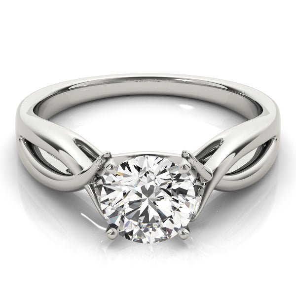 Twist Shank Solitaire Diamond Engagement Ring