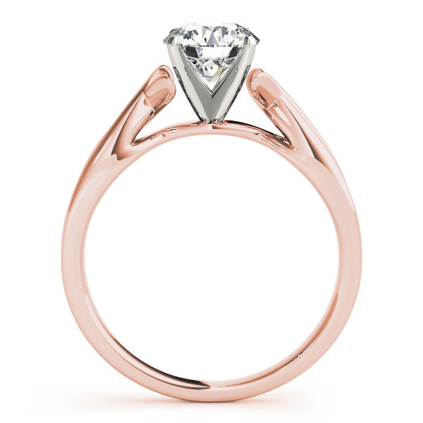 Twist Shank Solitaire Diamond Engagement Ring