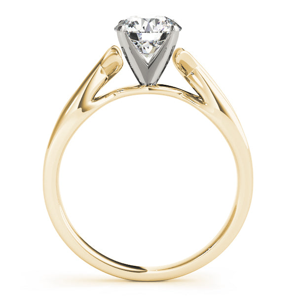 Twist Shank Solitaire Diamond Engagement Ring