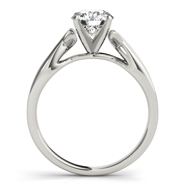 Twist Shank Solitaire Diamond Engagement Ring