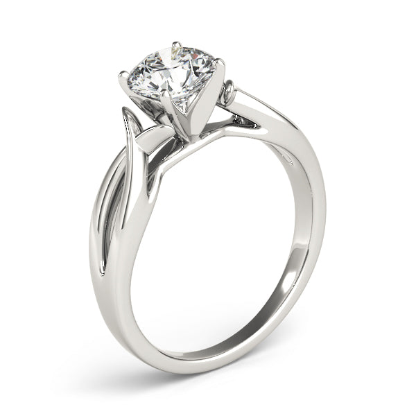 Twist Shank Solitaire Diamond Engagement Ring