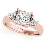 Load image into Gallery viewer, Three-Stone Princess Engagement Ring
