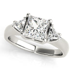 Load image into Gallery viewer, Three-Stone Princess Engagement Ring
