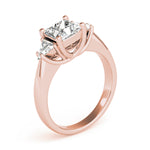 Load image into Gallery viewer, Three-Stone Princess Engagement Ring
