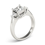 Load image into Gallery viewer, Three-Stone Princess Engagement Ring
