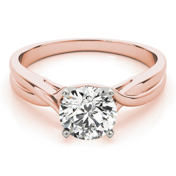 Twisted Shank Solitaire Engagement Ring