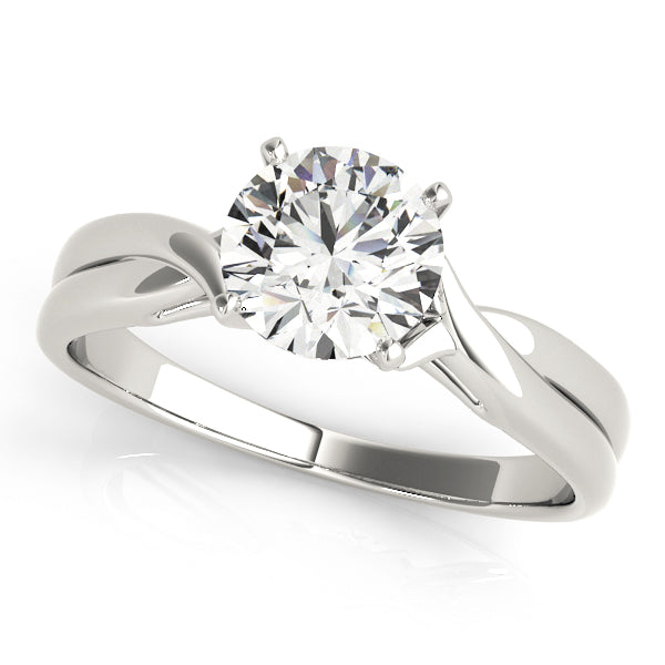 Twisted Shank Solitaire Engagement Ring