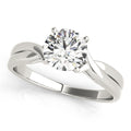 Twisted Shank Solitaire Engagement Ring