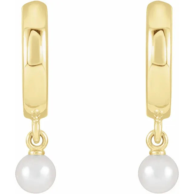 Seed Pearl Hoop Earrings for Women