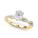 Load image into Gallery viewer, Round Diamond Twisted Shank Engagement Ring

