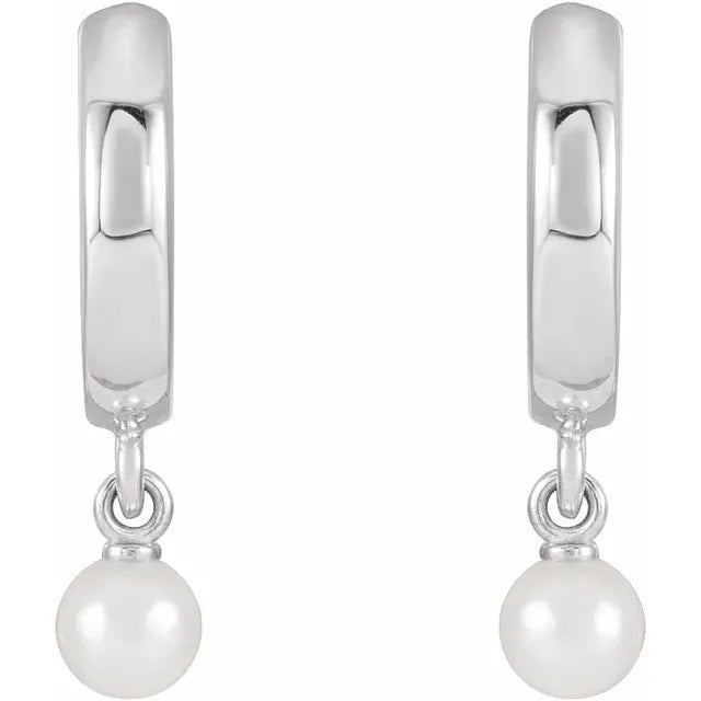 Seed Pearl Hoop Earrings for Women
