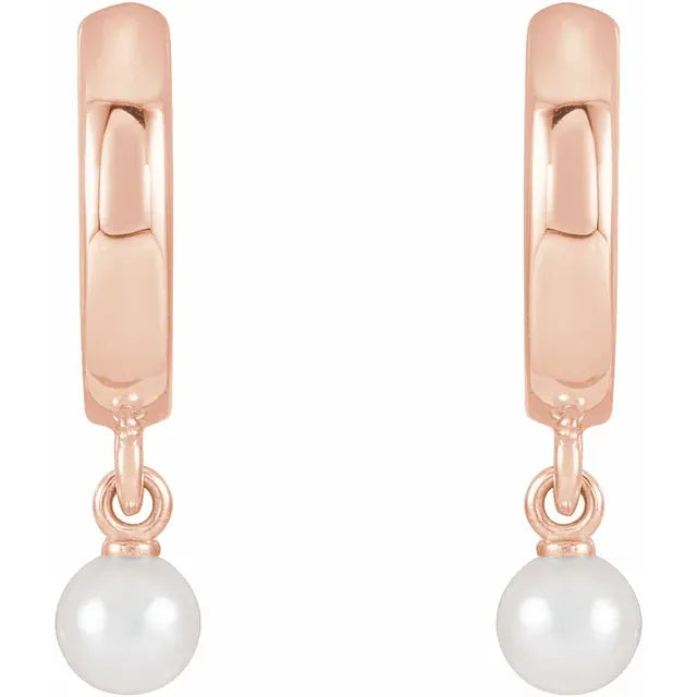 Seed Pearl Hoop Earrings for Women