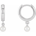 Seed Pearl Hoop Earrings for Women