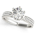 Pave Round Diamond Engagement Ring