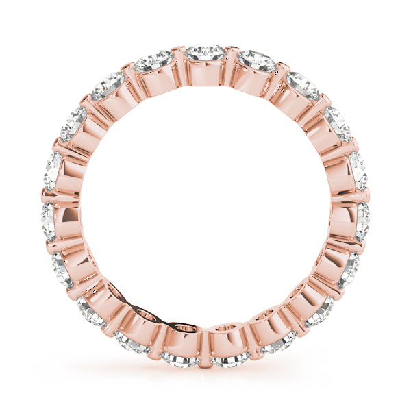 Round Shared Prong Eternity Band For Women