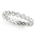Round Shared Prong Eternity Band For Women