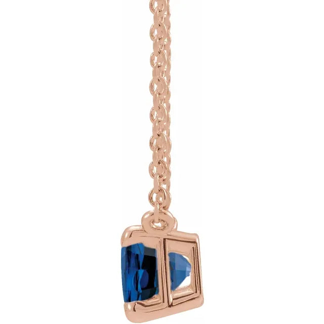 Royal Blue Sapphire Necklace For Women