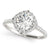 Round Diamond Cushion Halo Engagement Ring