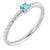 Rope Diamond Natural Aquamarine Ring