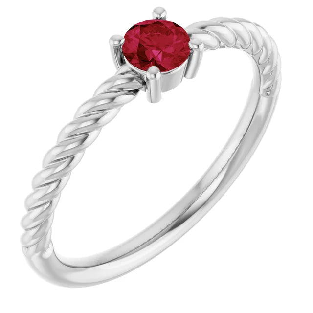 Special Anniversary Gifts for Her: Ruby Solitaire Ring – My