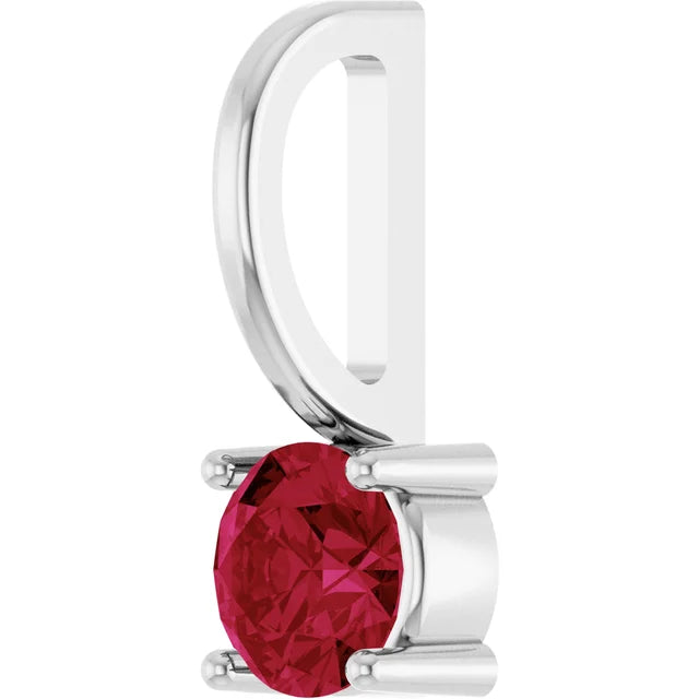 Bold Ruby Solitaire Pendant for women