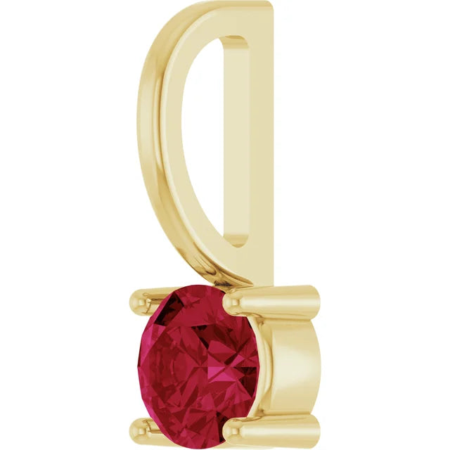 Bold Ruby Solitaire Pendant for women