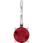 Load image into Gallery viewer, Bold Ruby Solitaire Pendant for women
