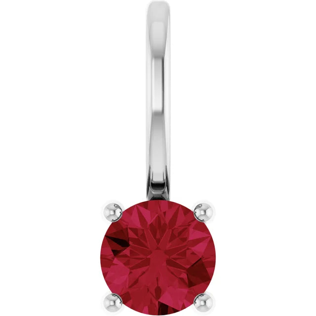 Bold Ruby Solitaire Pendant for women