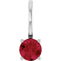 Bold Ruby Solitaire Pendant for women