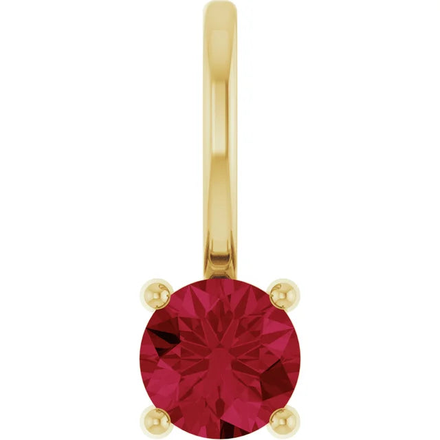 Bold Ruby Solitaire Pendant for women