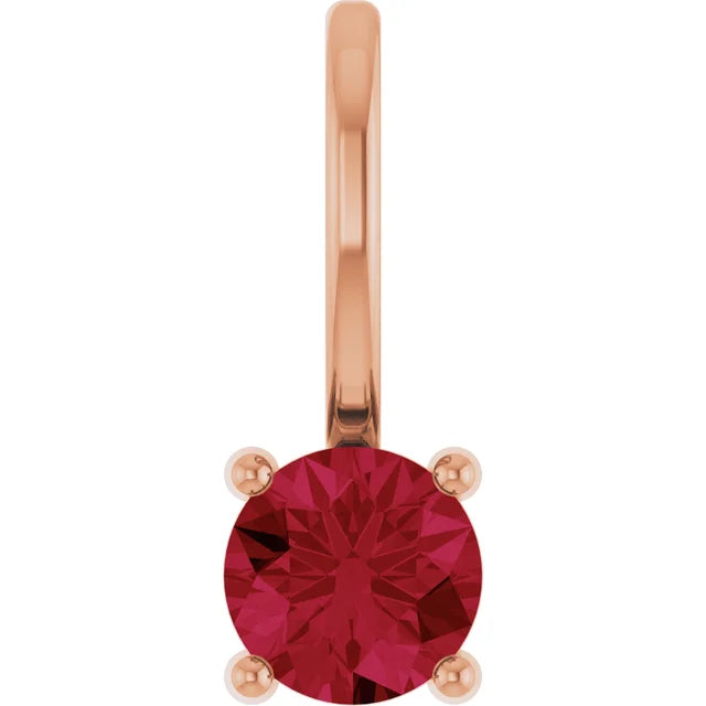 Bold Ruby Solitaire Pendant for women