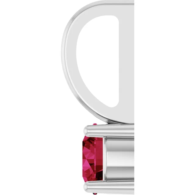 Bold Ruby Solitaire Pendant for women